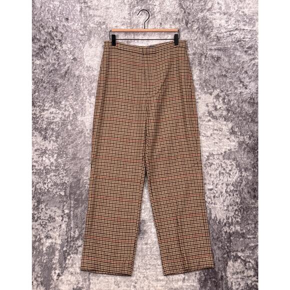 Polo Ralph Lauren Pants 6 Womens Houndstooth Tweed Trouser - Picture 1 of 7